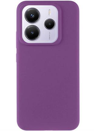 Чохол silicone cover lakshmi (aaa) для xiaomi redmi note 14 5g чорний / black сливовий / purple
