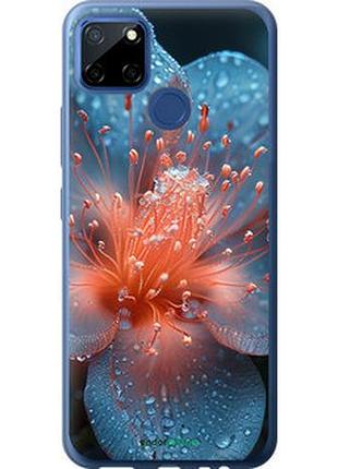 Чехол на realme c12 роса на цветке "6039u-2240-7673"