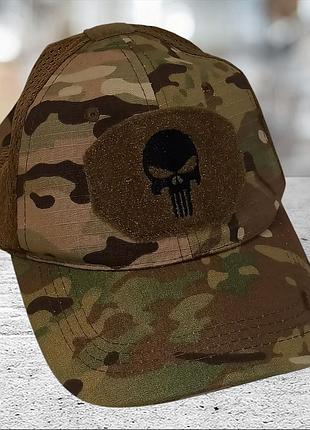 Бейсболка з черепом камуфляжна з сіткою для чоловіків і жінок 54-60 зелений