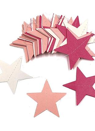 Гирлянда звездочки на нитке 4 м на 65 мм разноцветный