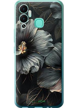 Чохол на infinix hot 12 play чорні квіти "6031u-2759-7673"
