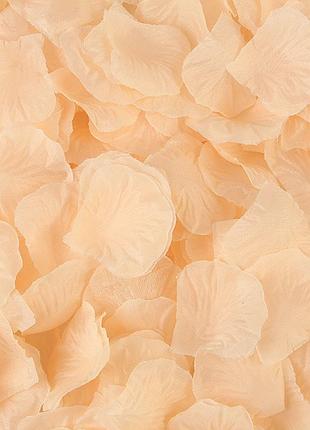 Пелюстки троянд штучні 200 штук 45 на 45 мм шампань
