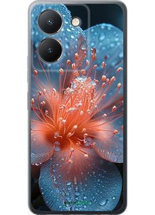 Чохол на vivo y36 4g роса на квітці "6039u-3418-7673"