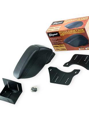 Підлокітник - універсальний пластик/шкірозамінник elegant зсувний чорн/чорн.