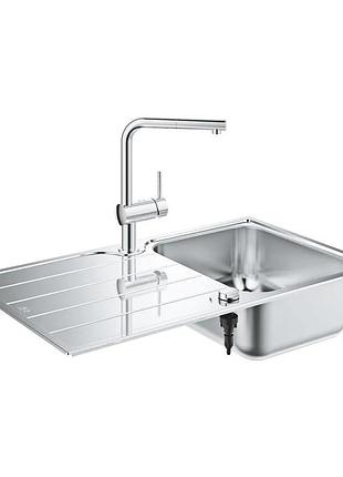 Комплект кухонной мойки и смесителя grohe k500 31573sd1 yousf