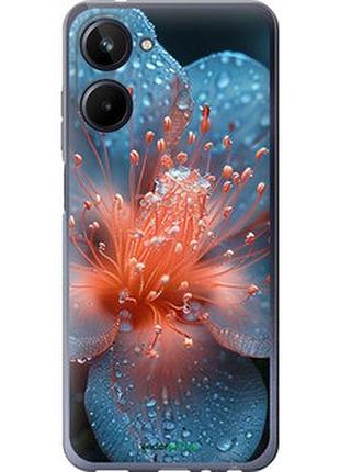 Чехол на realme 10 роса на цветке "6039u-2946-7673"