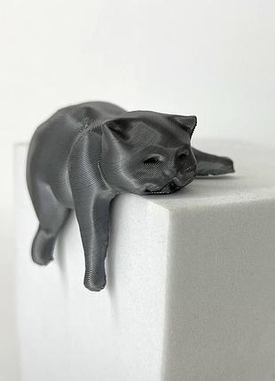 Декор для полки или стола finding ленивый миниатюрный котик свисающий фигурка серый 65×40×35 мм