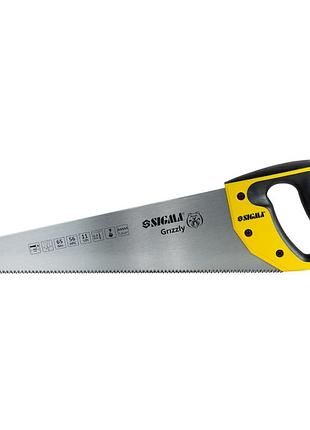 Ножовка по дереву grizzly sigma 400мм для распила древесины и пвх с лазерной заточкой 11tpi dm-11