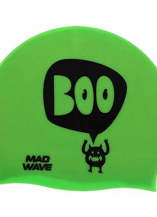 Шапочка для плавания юниорская junior boo m057305 зеленый (60444256), mad wave