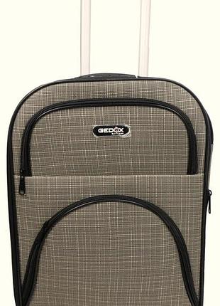 Маленький тканевый чемодан на колесах 42l gedox gd polo бежевый