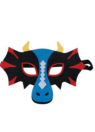 Дитяча маска дракон для хлопчиків one size різнобарвний