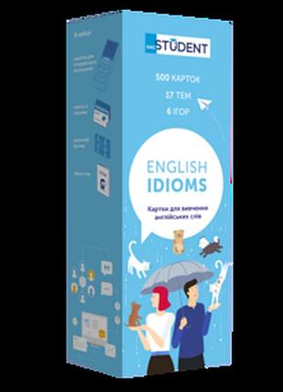Картки для вивчення англійських слів english student. english idioms