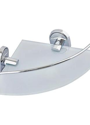 Полиця кутова з обмежувачем (скло) zerix afb-0107-1 (zx5073)