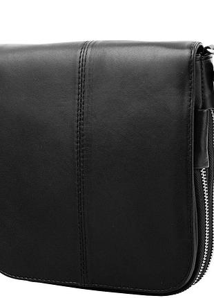 Мужская кожаная сумка-листочая tunona