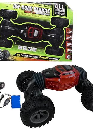 Уцінка. трюковий всюдихід на радіокеруванні "off-road", червоний — трохи заїдає під час роботи