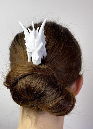 Шпилька гребінець finding прикраса для волосся гребінь дракон пластик білий 10.7 см х 4.5 см х 3.8 см