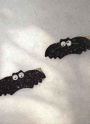 Заколки с летучей мышей для волос на хэллоуин черный