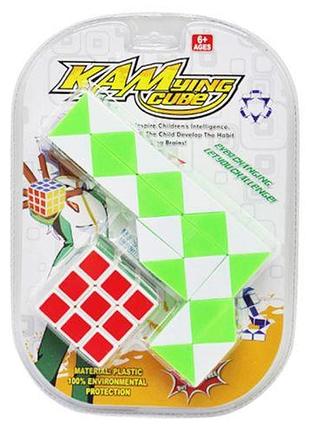 Кубик рубика + логическая змейка, салатовая