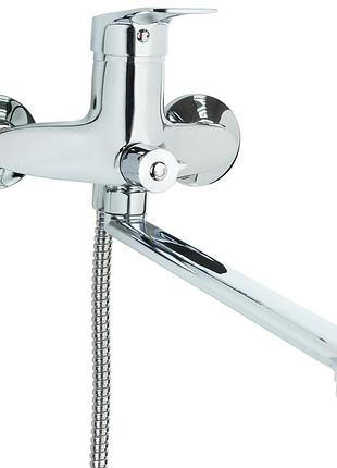 Смеситель sm ø40 для ванны с длинным изливом и встроенным дивертором для душа и экономии пространства dm-11