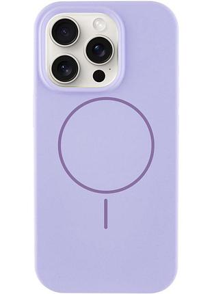 Чохол silicone case full protective (aa) no logo with magsafe для apple iphone 14 pro (6.1") блакитний / lilac blue бузковий / dasheen
