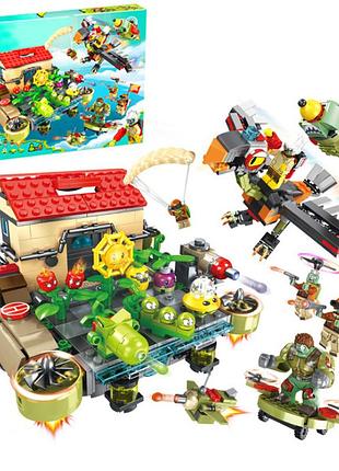 Большой детский конструктор растения против зомби dz0005 лего plants vs zombies фигурки 998 деталей