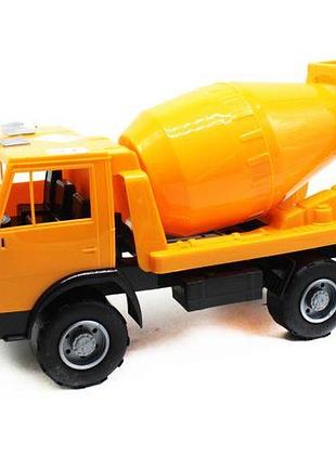 Пластиковий бетонозмішувач, жовтогарячий