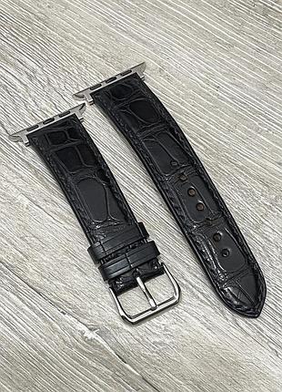 Ремінець для годинника applewatch зі шкіри крокодила, пітона, акули, ската... ремінці з екзотики.