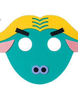 Маска буйвола детская из фетра one size разноцветный