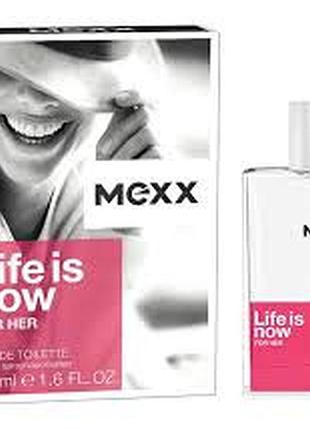 Mexx life is now for her туалетная вода (тестер) 50мл