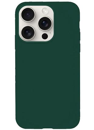 Чохол silicone case full protective (aa) no logo для apple iphone 16 pro (6.3") темно-синій / midnight blue зелений / forest green