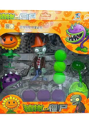 Дитячий набір фігурок рослини проти зомбі фігурки plants vs zombies у коробці соняшник