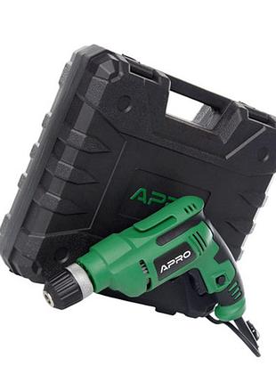 Дриль 550 вт, швидкозатиск.патрон 0,8-10 мм, 0-3200 об/хв, реверс (кейс) apro