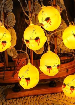 Гирлянда хэллоуин куклы 150 см 10 led 55 мм разноцветный