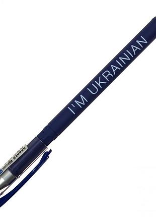 Ручка гелева "axent" ag1006-01-02-a forum i'm ukrainian 0,5мм синя