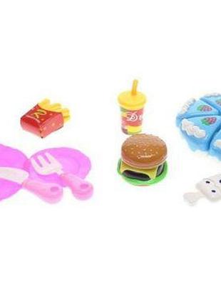 Уценка. набор "fast food и торт" - порвана упаковка, отпечаталась краска