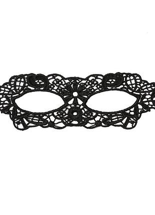 Маска венецианская на лицо для праздника one size черный