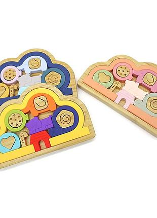 Дитячий силіконовий пазл "казковий дворик" 11x18 см