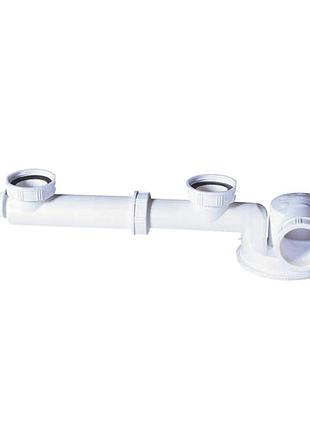 Сифон для двойной кухонной мойки wirquin с выходом для стиральной посудомоечной машины для экономии мест dm-11