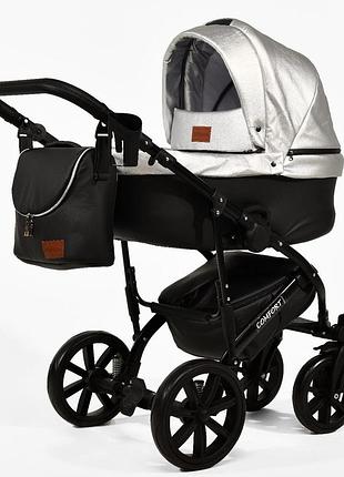 Коляска donatan labanda универсальная эко кожа с 2 блоками и рюкзаком 2 в 1