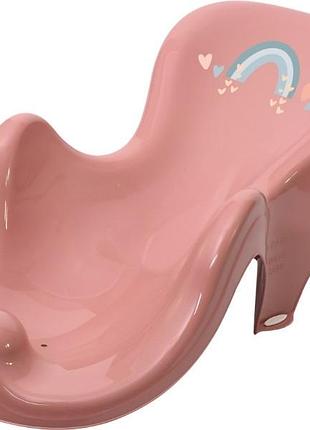 Гірка дитяча для купання антиковзка meteo pink