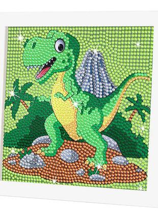 Алмазная мозаика для детей динозавр a5501e рамка 17,5-17,5 см