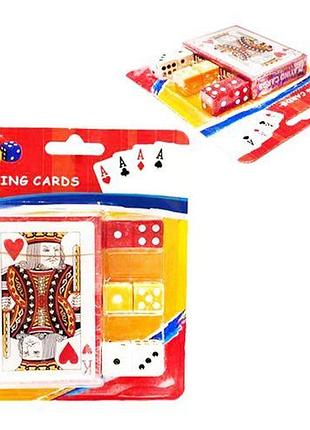 Уценка. игровой набор "карты и кости" - не хватает кубика