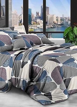 Двуспальный комплект постельного белья из поликотона, мягкий, прочный, легкий в уходе br6536 сімейний