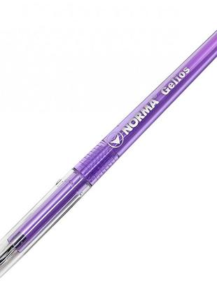Ручка гелева "norma " 342 gelios 0,5мм фіолетова