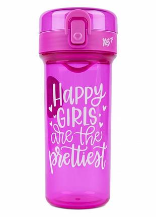 Пляшка для води пластикова "yes" 430мл happy girls 707628