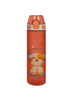 Пляшка для води тританова "coolforschool" 750мл cat vibes рожева cf61315