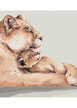 Картина по номерам "львиное сердце" ★★★★