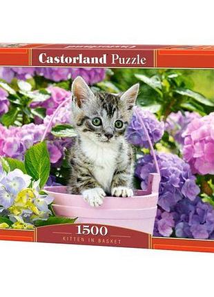 Пазли "кошеня у квітах", 1500 ел.