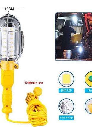 Фонарь переносной working pld-9014 от сети 220v, кабель 10м, крюк для подвешивания