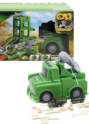 Парковка-трек с запускателем "военная машина"